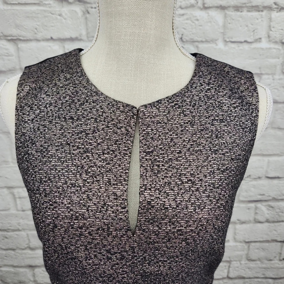 DVF Diane Von Furstenberg Yvette Metallic Lined Dress Size 6 - Picture 2 of 12